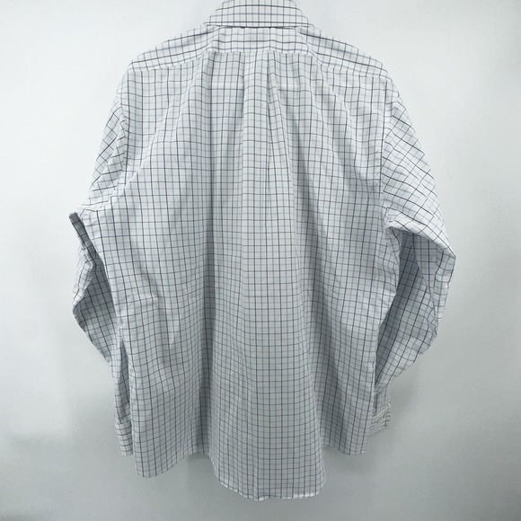 Brooks Brothers 346 Mens Dress Shirt 16 1/2-4/5‎ Blue Plaid Non Iron Cotton - Picture 2 of 5